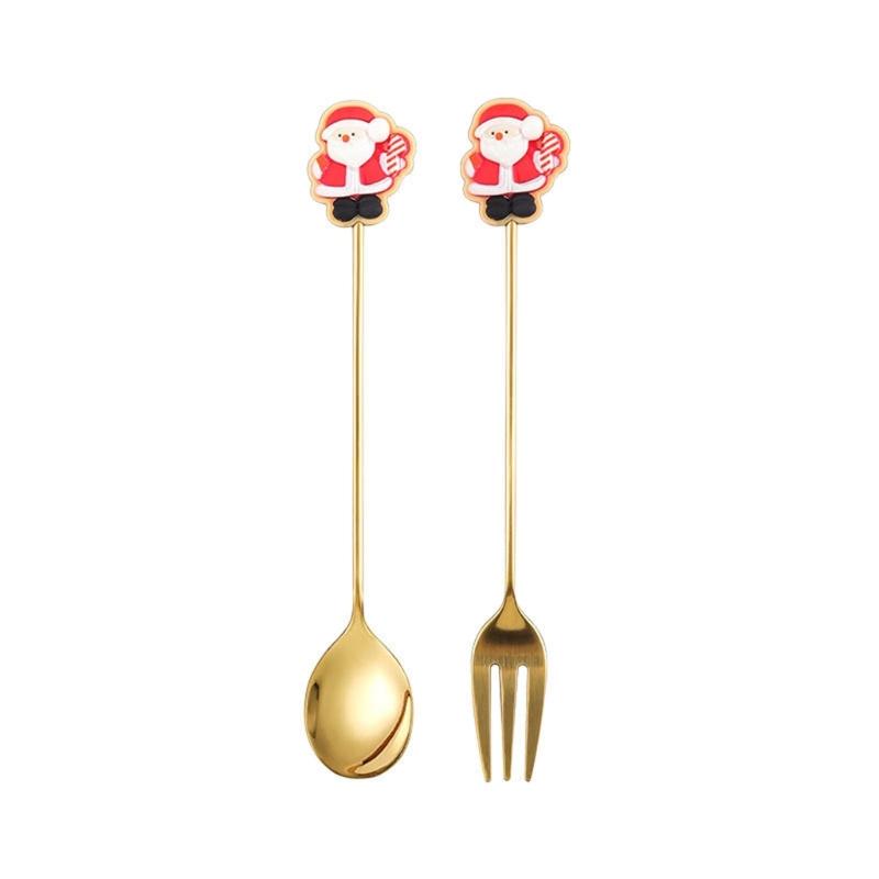 6pcs/set Christmas Spoons for Home Tableware Coffee Spoon Teaspoons Dessert