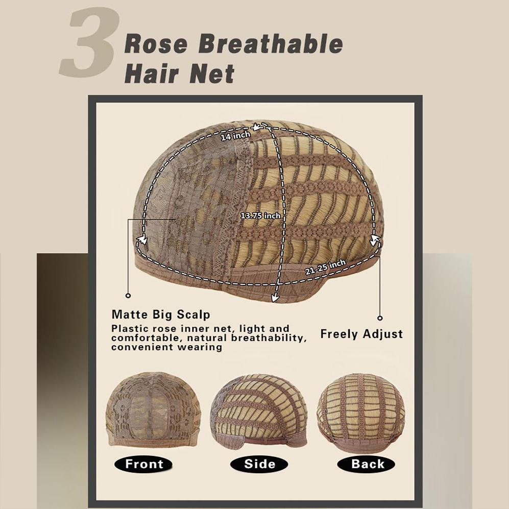 Ladies Golden 72cm Long Hair  Big Waves Breathable And Comfortable Wig