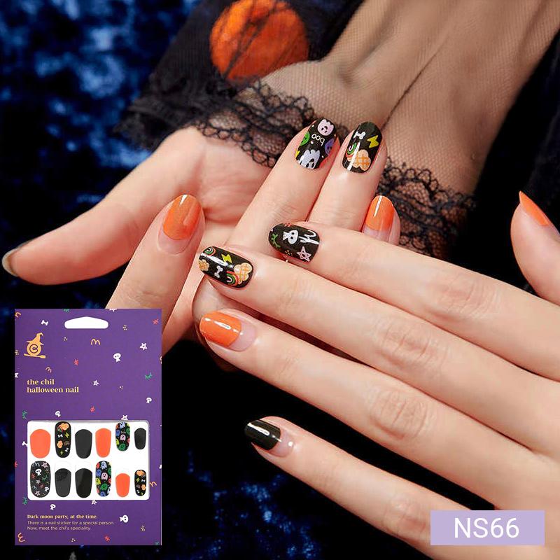 Glam Shell&Glitter Nail Stickers 24pcs | Self-Adhesive Strips, Bold Chic Mix, Quick 5-Min Manicure