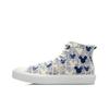 Li Ning Disney Collaboration Series Comfortable Classic Casual High-Top Sneakers Women Sneakers White Blue Yellow AGCR284-3