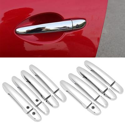 For Mazda CX-9 CX9 2016-2018 2nd Gen Chrome Door Handle Cover Trims & Door Bowl Cover Car Styling 2017