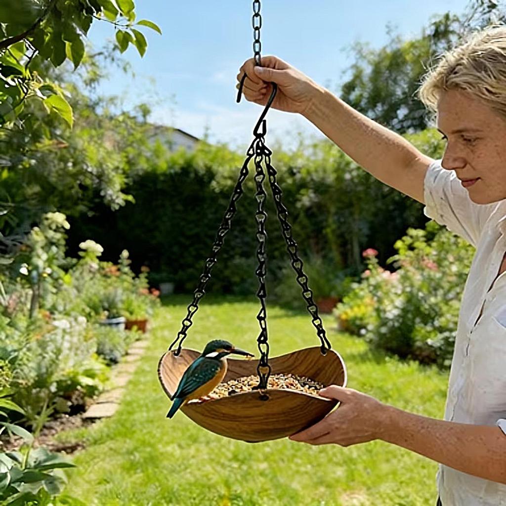 Hanging bird swimming pool, bird bath, bird feeder, outdoor drinking pool, suitable for outdoor garden decoration, hummingbird