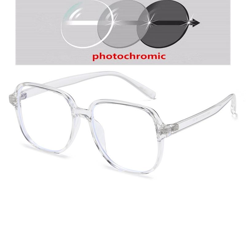 TR90 Oval Big Frame Nearsighted Glasses For Women Fashion Anti Blue Light Prescription Spectacles 0 To -6 0
