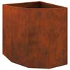 Corner Planter Rusty 45 X 45 X 50 Cm Weathering Steel