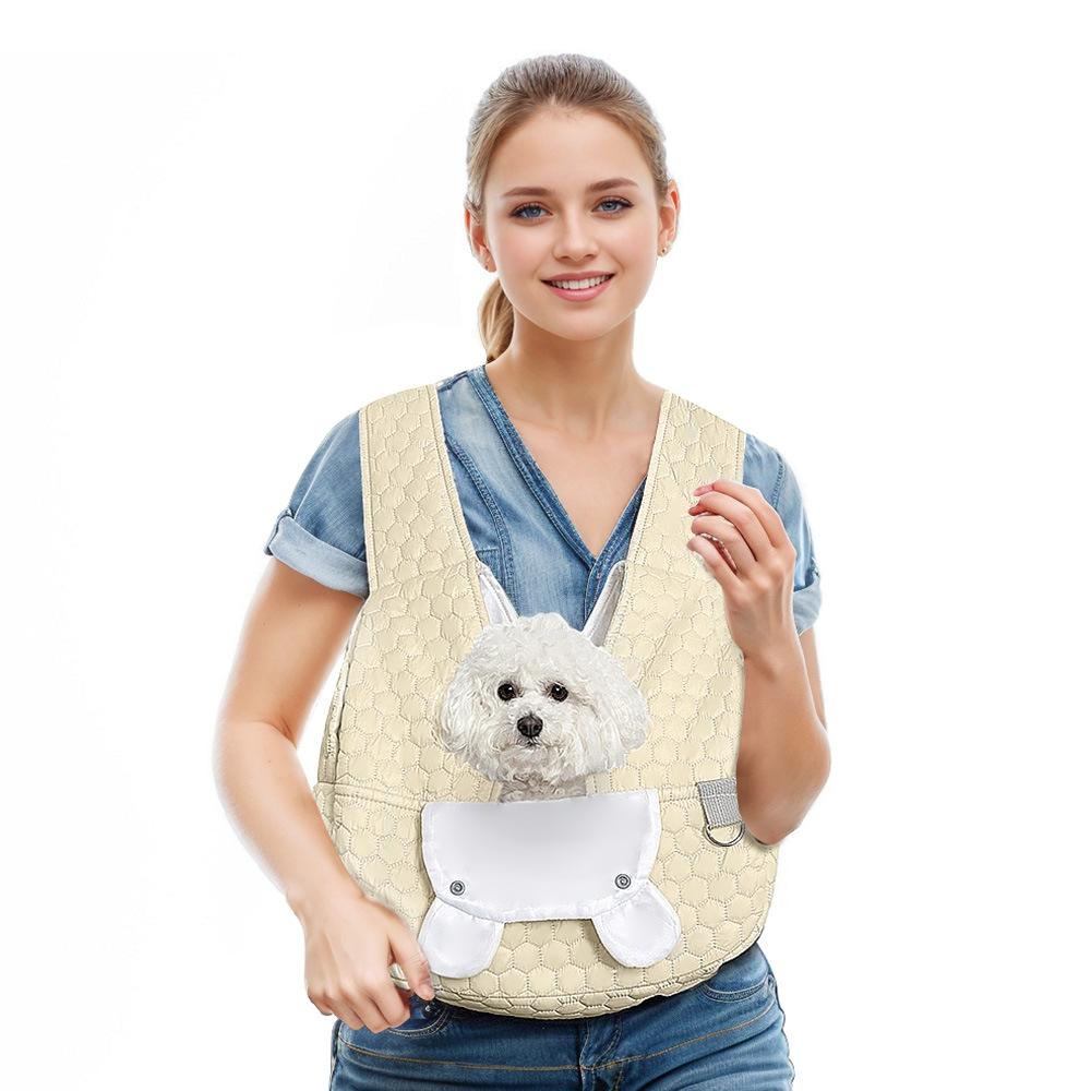 

Pet Carrier Backpack Adjustable Pet Front Cat Dog Carrier Backpack Travel Bag for Small Dogs Cats for Camping Hiking Traveling бежевый