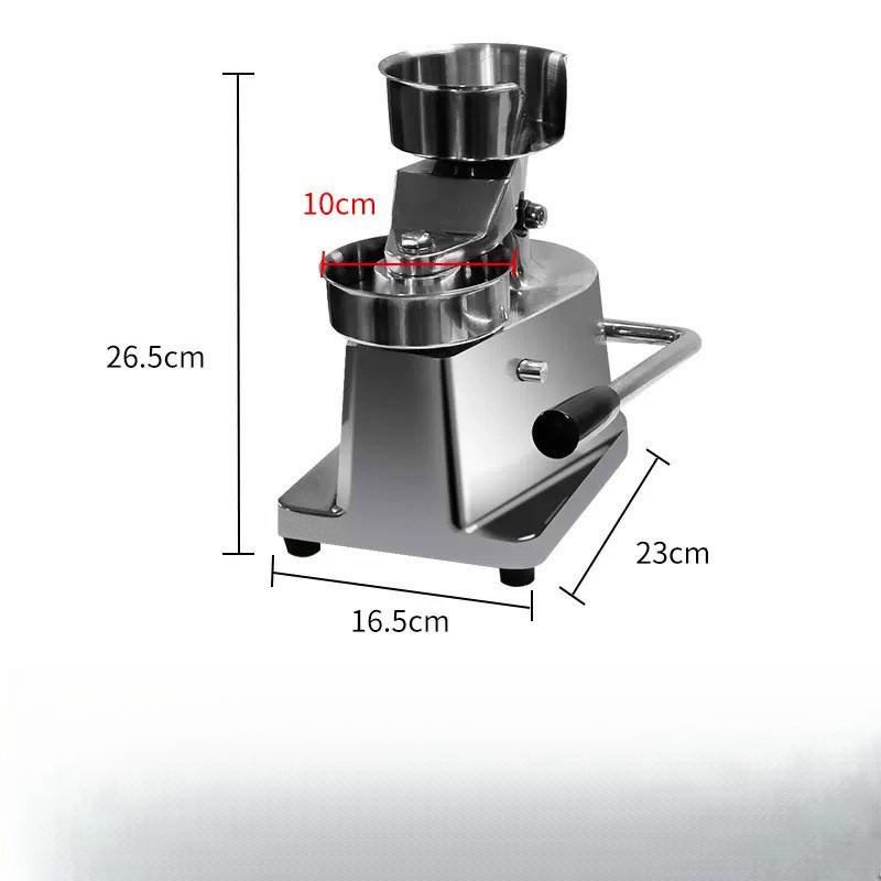 Commercial Manual Hamburger Patty Press, Stainless Steel Beef Burger Patty Forming Machine for Factory & Catering Use A