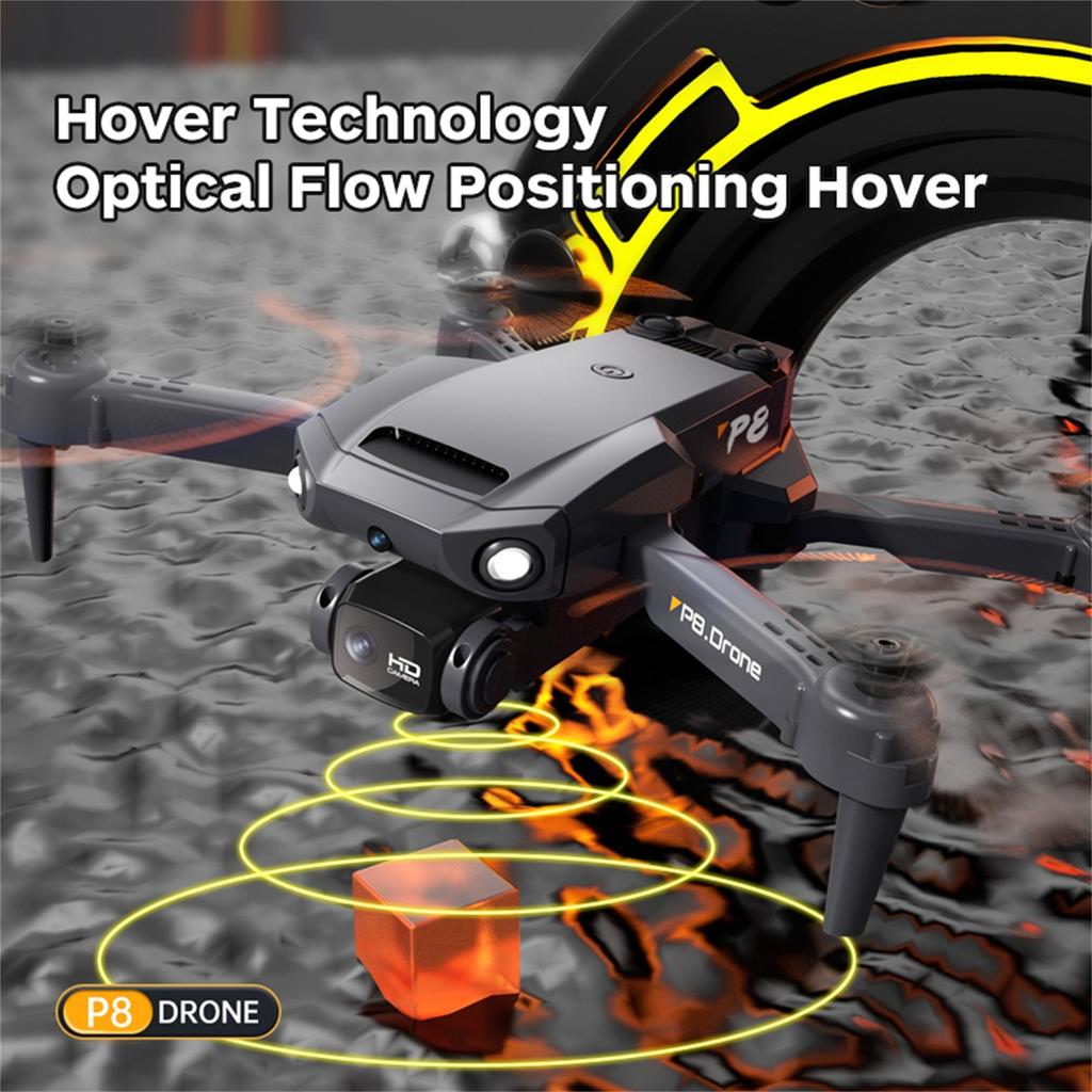 Neue P8-Drohne 4K mit ESC HD-Doppelkamera 5G WLAN FPV 360° vollständige Hindernisvermeidung Optischer F-Low-Hover Faltbarer Quadcopter Geschenk für Jungen