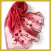 Used Liebendo Large Stole for Women, Silk, Embroidered, Floral Pattern, Shawl, Silk, Women's, Spring, Summer, Autumn, Sun Protection, UV Protection,