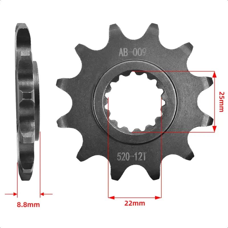 520 12T Front Sprocket Gear Staring Wheel Cam For  KT/M EXC Enduro Racing 450 EXC-F Factory Edition EXC450 Six Days 450