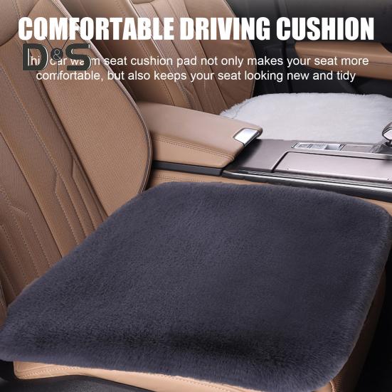 Thickened Plush Car Seat Cushion Set Anti-Slip Design Moisture-Wicking Easy Installation Soft Fluffy Front Back Seat Covers