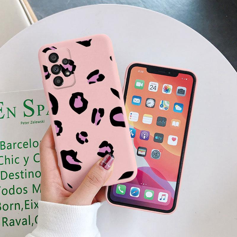 Leopard Print Phone Case For Samsung Galaxy A53 5G Protection Back Cover Soft Silicone Fundas For Samsung A56 A36 A54 A16 Cute