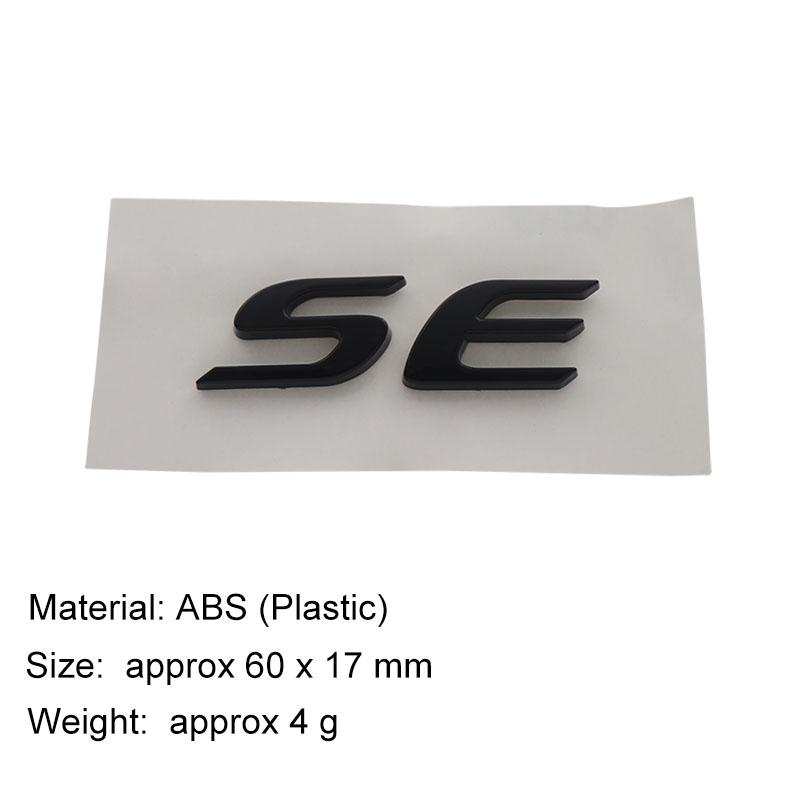 3D Premium ABS SE Buchstabenaufkleber Heckstoßstange Plakette Auto Heckklappe Emblem Zubehör Außendekoration