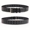 Punk Fashion Pu Leather Belt For Women With Studded Embellishments And Alloy Buckle For Streetwear