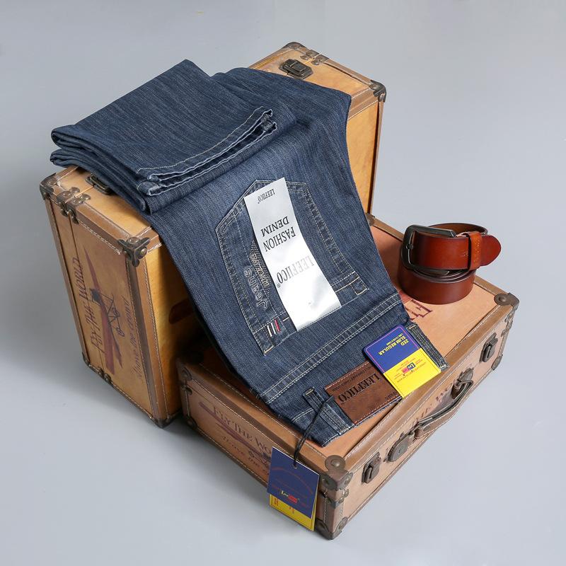 

Джинсы мужские деловые прямые без рукавов свободные эластичные мужские весенне-осенние повседневные длинные брюки