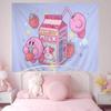 Pink Cute KKirbyes Printed Large Wall Tapestry Art Science Fiction Room Home Decor Decor Blanket