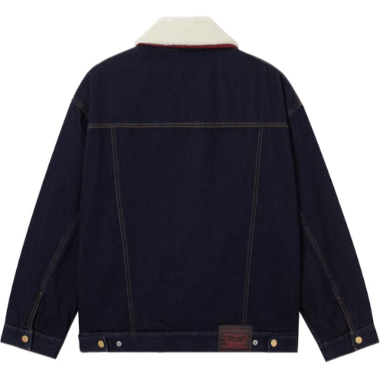 Levis SS25 New Year Limited Edition Shearling Button-Up Casual Denim Jacket Men Jackets Denim-Blue 0036I-0000
