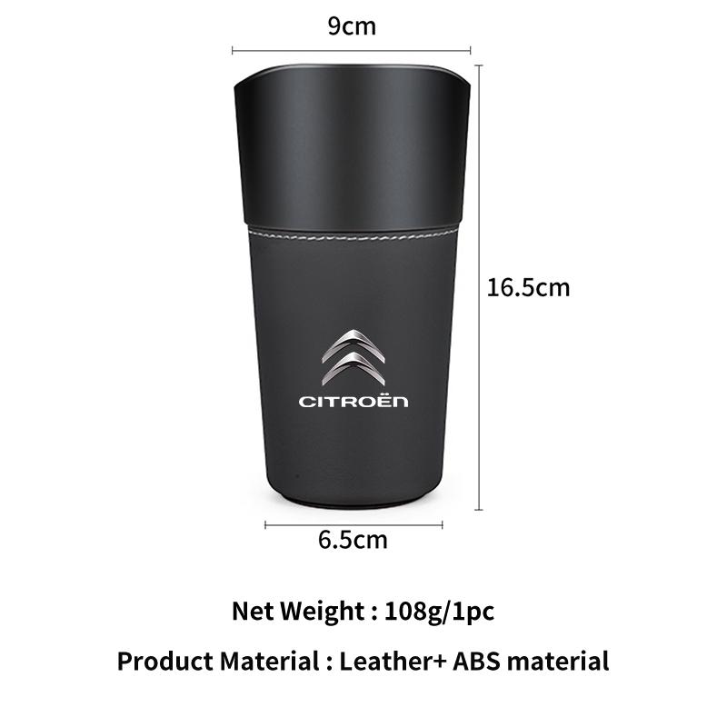Auto Multifunktion Leder Wasserbecherhalter Aufbewahrungsbox Eimer Für Citroen C4 C3 C5 C1 C2 Berlingo Celysee Cactus Picasso Aircross