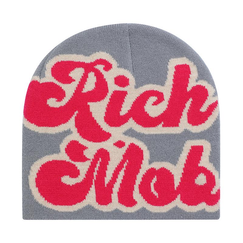 

Knitted Jacquard Letter Beanies for Autumn & Winter - Warm Hip Hop Wool Hats In Stock 22x24cm