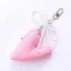 Elegant Beaded Keychain Phone Charm Unique Keyring Padded Heart Bowknot Bag Pendant Accessory for Purse Backpack Handbag