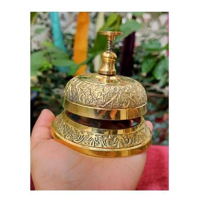 Office Bell Brass Miniature Brass Mini Office Accessories  Hand Bell In Brass  Vintage Office Bell