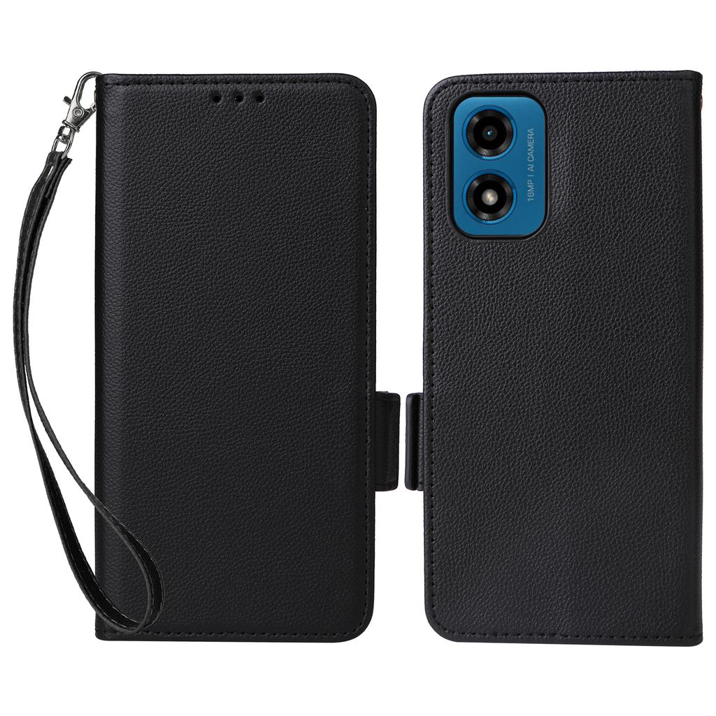 For Motorola Moto G04 4G/G04s 4G/G24 4G/G24 Power/E14 4G Case Wallet Leather Cell Phone Cover with Strap