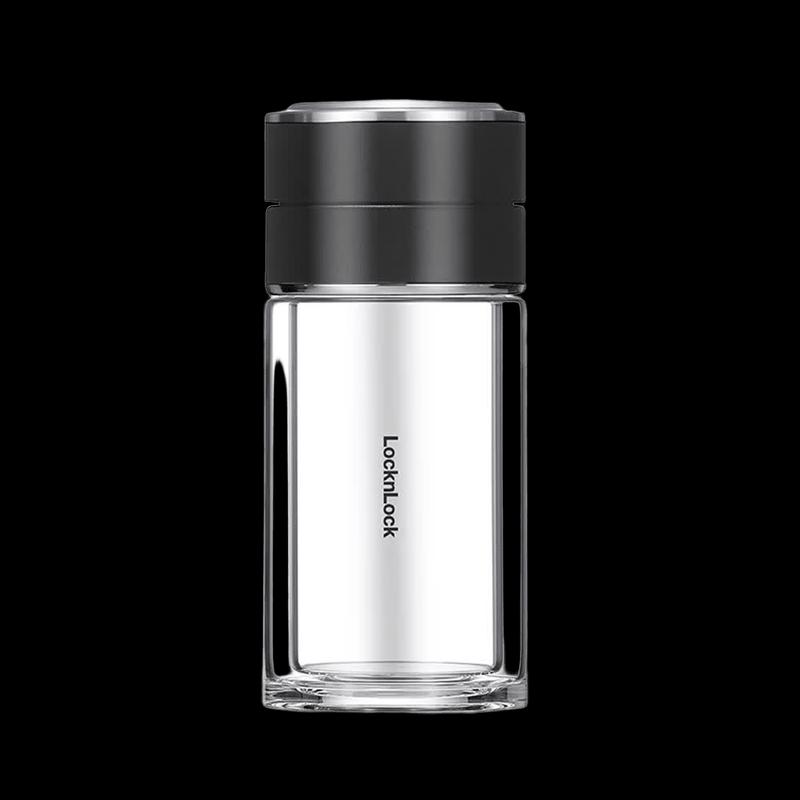LOCK&LOCK Tea Infuser Double-Layer Borosilicate Glass Mug