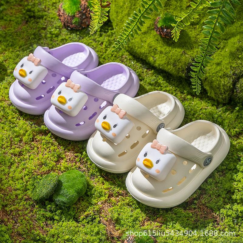 Child Shoe Girl Slippers Cartoon Cute Baotou Sandals Boy Hollowed Out Shoes Anti Slip Soft Soles Child Sandals Kid Walking Shoe