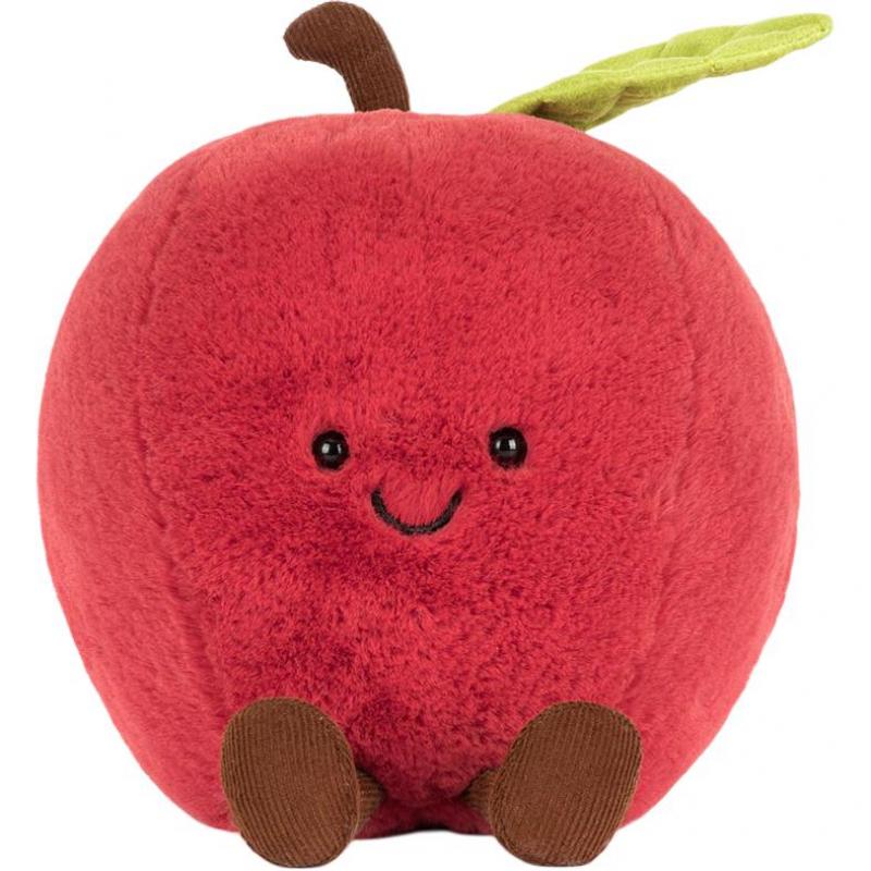 JELLYCAT Fun Food Apple Cute Doll Plush Doll Sitting 13cm high