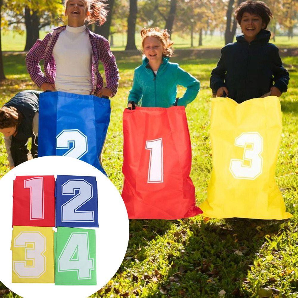 4pcs Easy To Carry Kids Jumping Bags Colorful Outdoor Games  Backyard Game Supplies