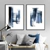 Abstraktes, modernes, minimalistisches Poster, blaues Graffiti, lässig, einfach, frisch, Druck auf Leinwand, Bild für Wohnzimmer, Schlafzimmer, Arbeitszimmer, Dekoration