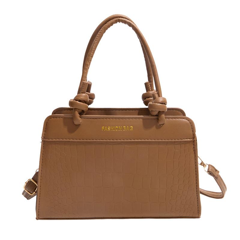 Casual Handbag Women's Small Square Bag New Fashionable Texture Messenger Bag Splicing Niche Bag