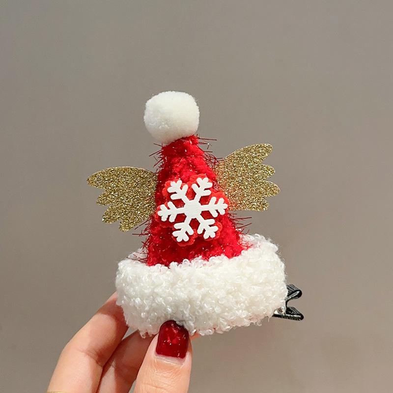 3D Christmas Hat Hairpin: Festive Bangs & Hair Clip