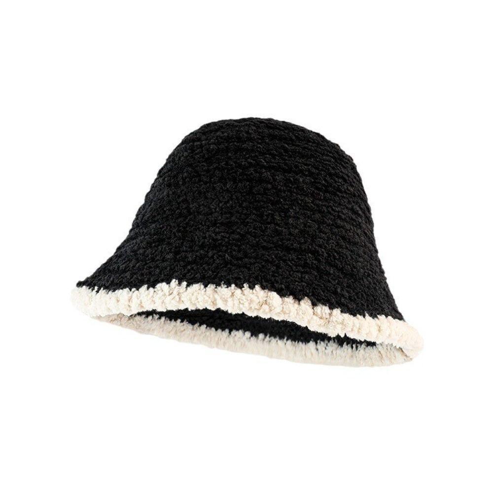 

Вязаная шапка ручной работы Ветрозащитная шляпа-ведро Милая шляпа-котелок Лето