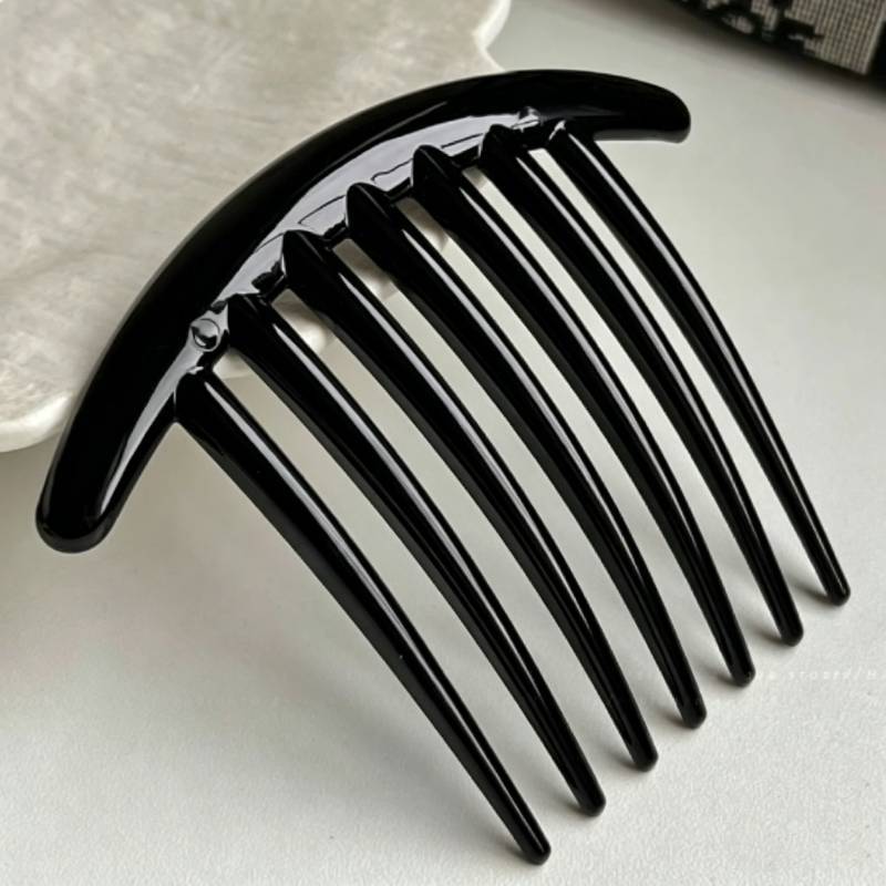 Plastic Ushaped Hairpin With Seven Tines For Lazy Bun Styling Women