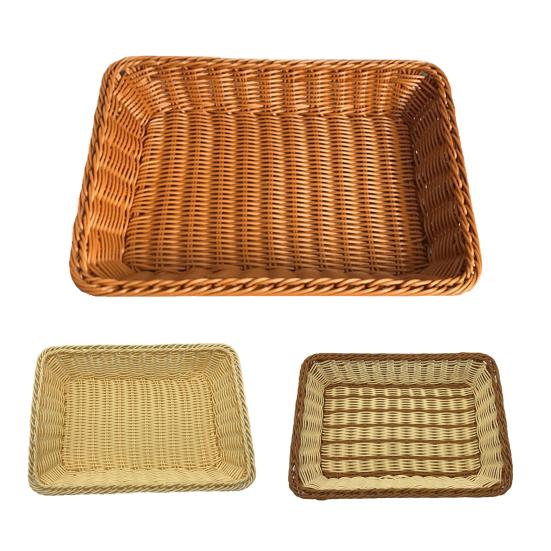 Storage Basket Durable Keep Tidy Lightweight Counter Tabletop Rectangular Woven Tray Home Decor