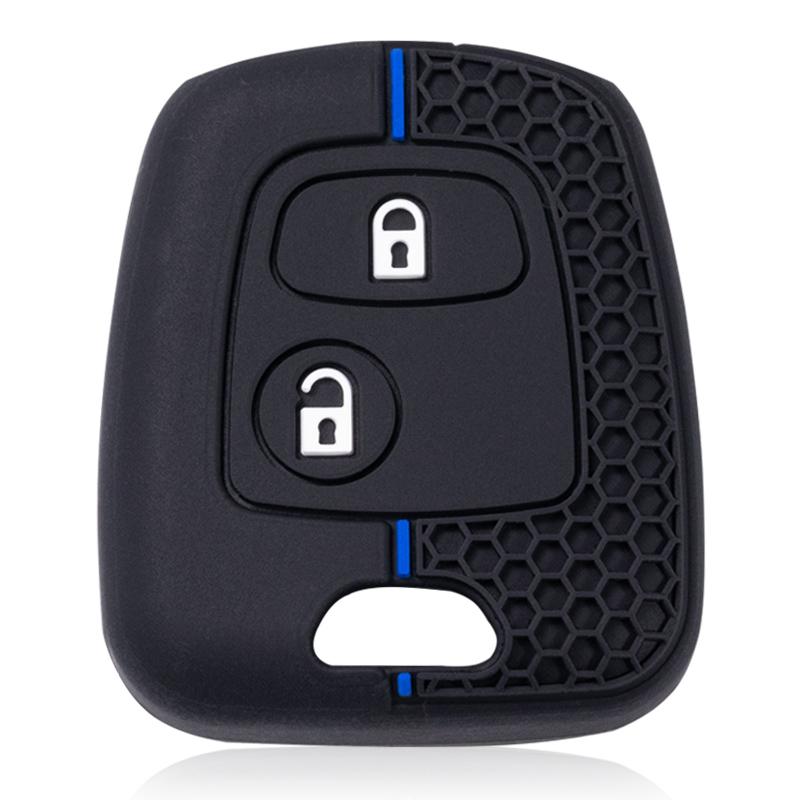 Silicone Car Key Cover Case 2 Button For Peugeot 106 107 206 207 307 Citroen C1 C2 C3 C4 Xsara Picasso For Toyota Aygo Protector