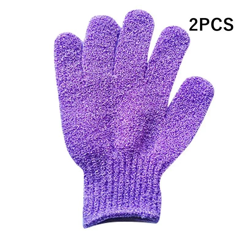 2pcs Exfoliating Gloves Bath Sponge Body Dead Skin Remover Bathroom Shower Brush Massager Scrub Exfoliator Magic Bathing