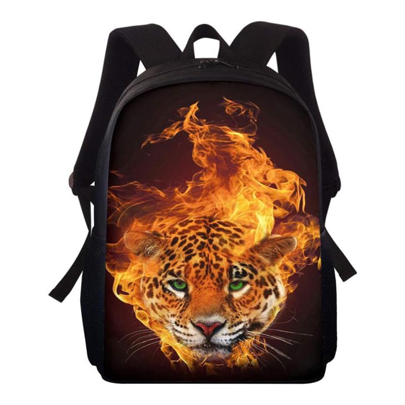 Lion Printed Children Schoolbag Laptop Bag Cheetah Girls Boys Travel Storage Backpacks Teenager Daily Casual Rucksacks Daypacks