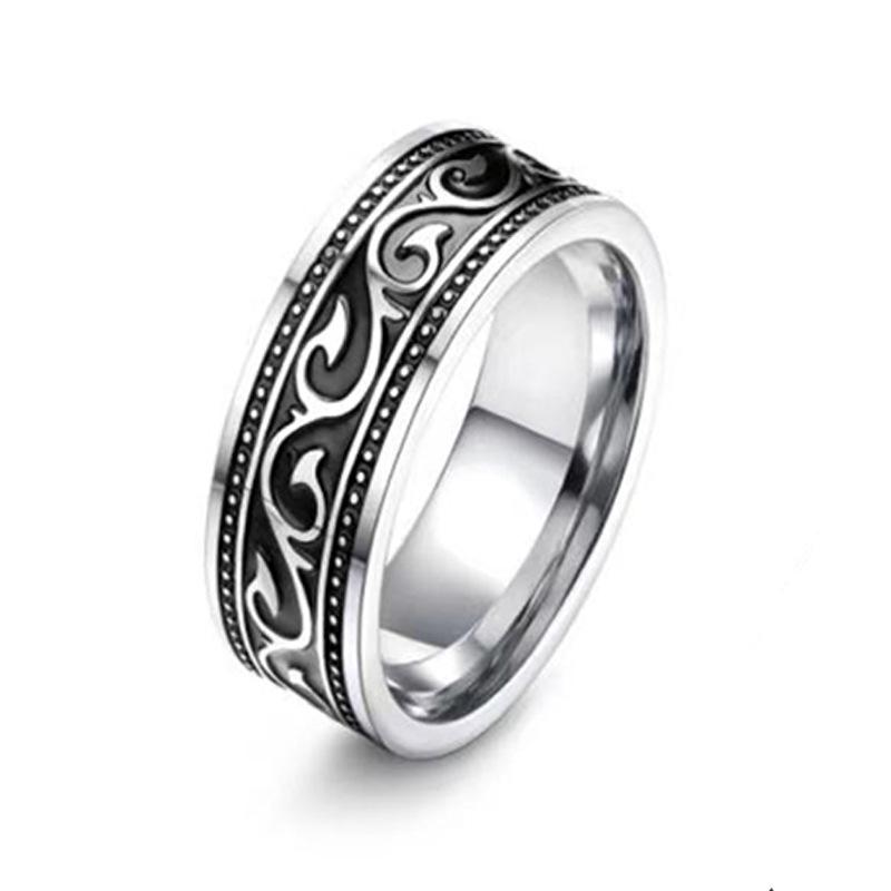 Retro Wild Geometric Round Creative Pattern Ring