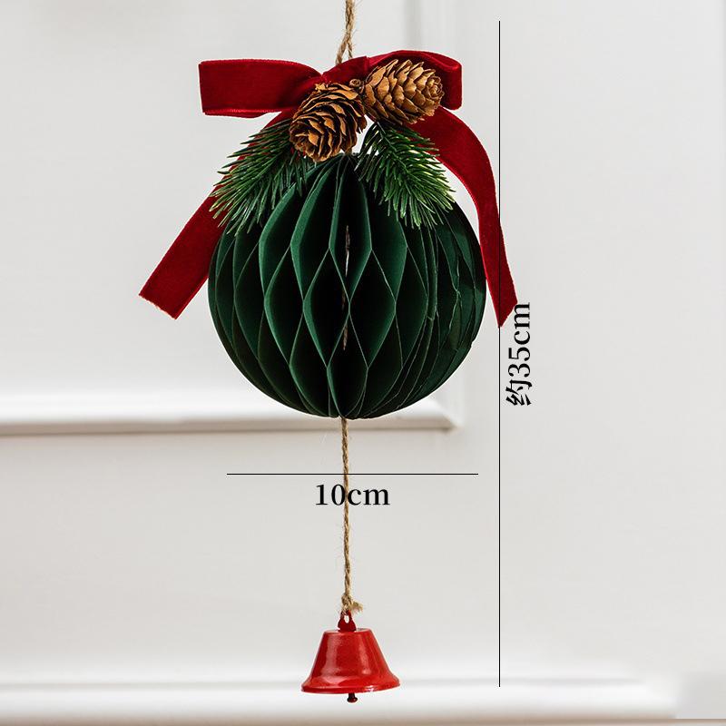 Weihnachts-Waben-Glocke Weicher Hängeanhänger Ornament Festliche Glocken Dekoration Samt-Weihnachtsbaumschmuck Für Kaminsims Feiertag