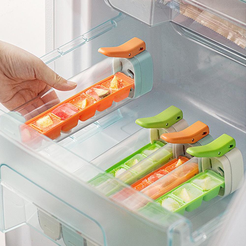 Ice making mold with lid, one click easy release, suitable for cocktails/whiskies, easy to clean, ideal for home bars/parties