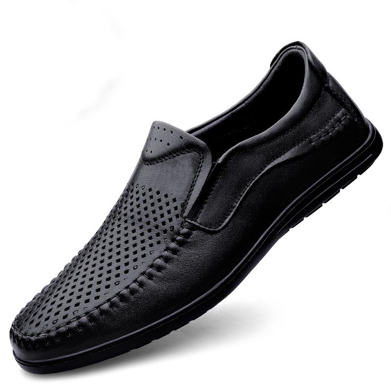 Handmade Genuine Leather Mens Shoes Casual Luxury Brand Men Loafers High Quality Moccasins Breathable Slip On Male Driving Shoes