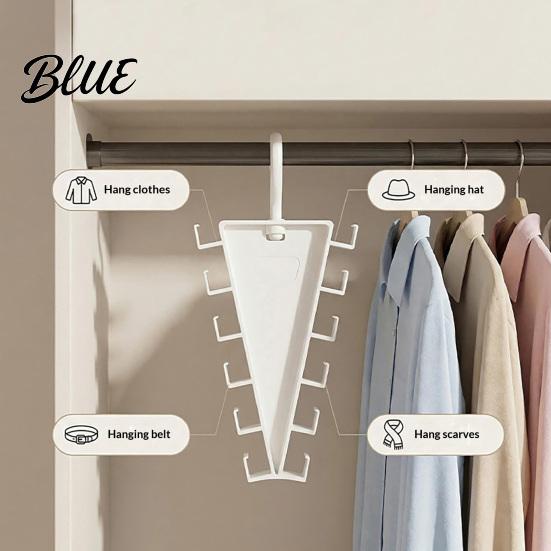Bedroom Storage Organizer Rotating Multi-Layer Double-Sided Organizer Closet V Shaped 360 Degree Vertical Hanger with Organization Hook 12 Non-Slip