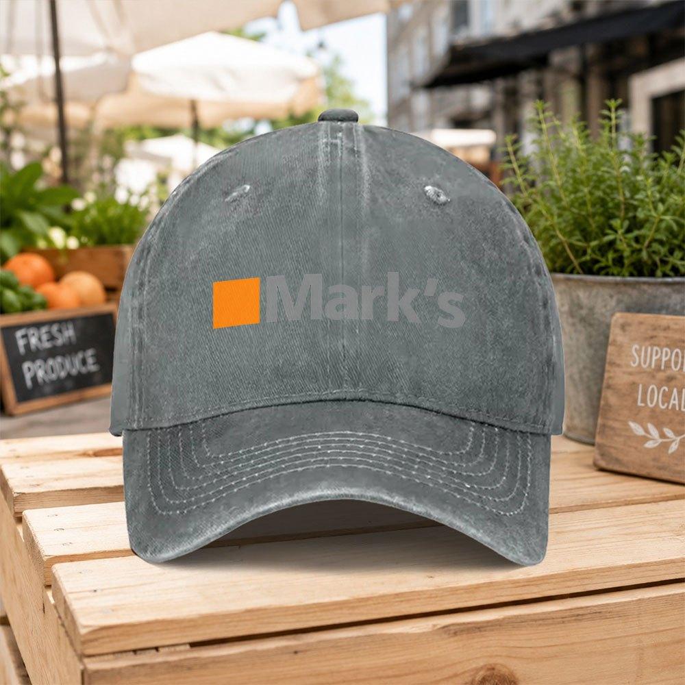New Marks Washed Baseball Cap Unisex Casual Wear Hat Couples Travel Accessory Style Easy Fashion Dad Hat Outdoor Fitness L