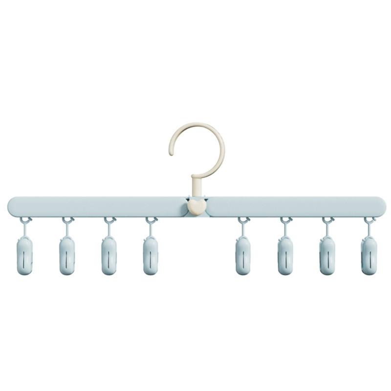 

Sock Hanger Clip With Nonslip Grip Foldable Storage Solution Underwear Clothespin Folding Drying Rack For Home Use синий