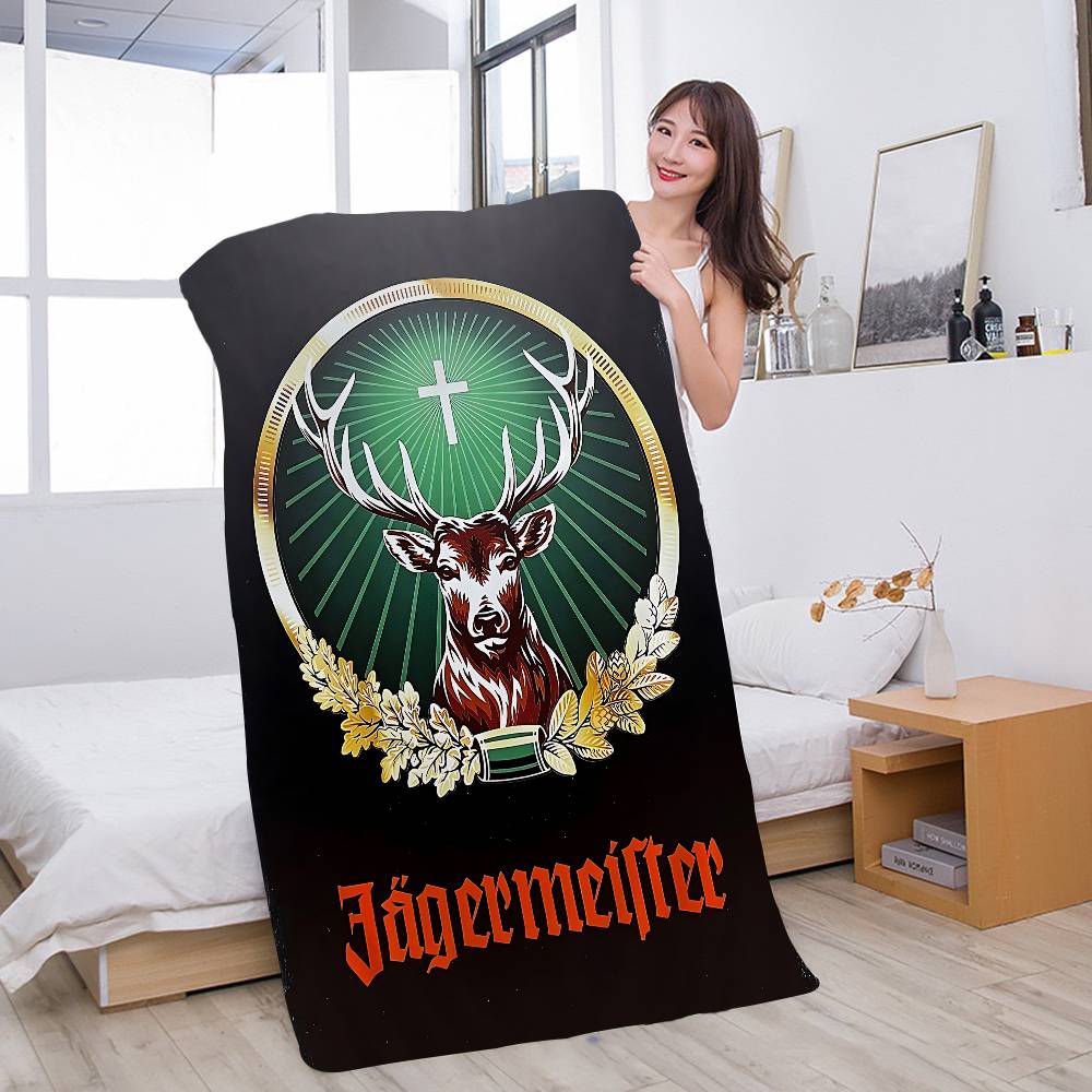 J-Jagermeister Anime Microfiber Printed Beach Towel Mountain Climbing Yoga Beach Swimming Running Absorbent Soft Towel
