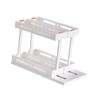 Spice Rack Rotating Cabinet Shelf white Double 15cm