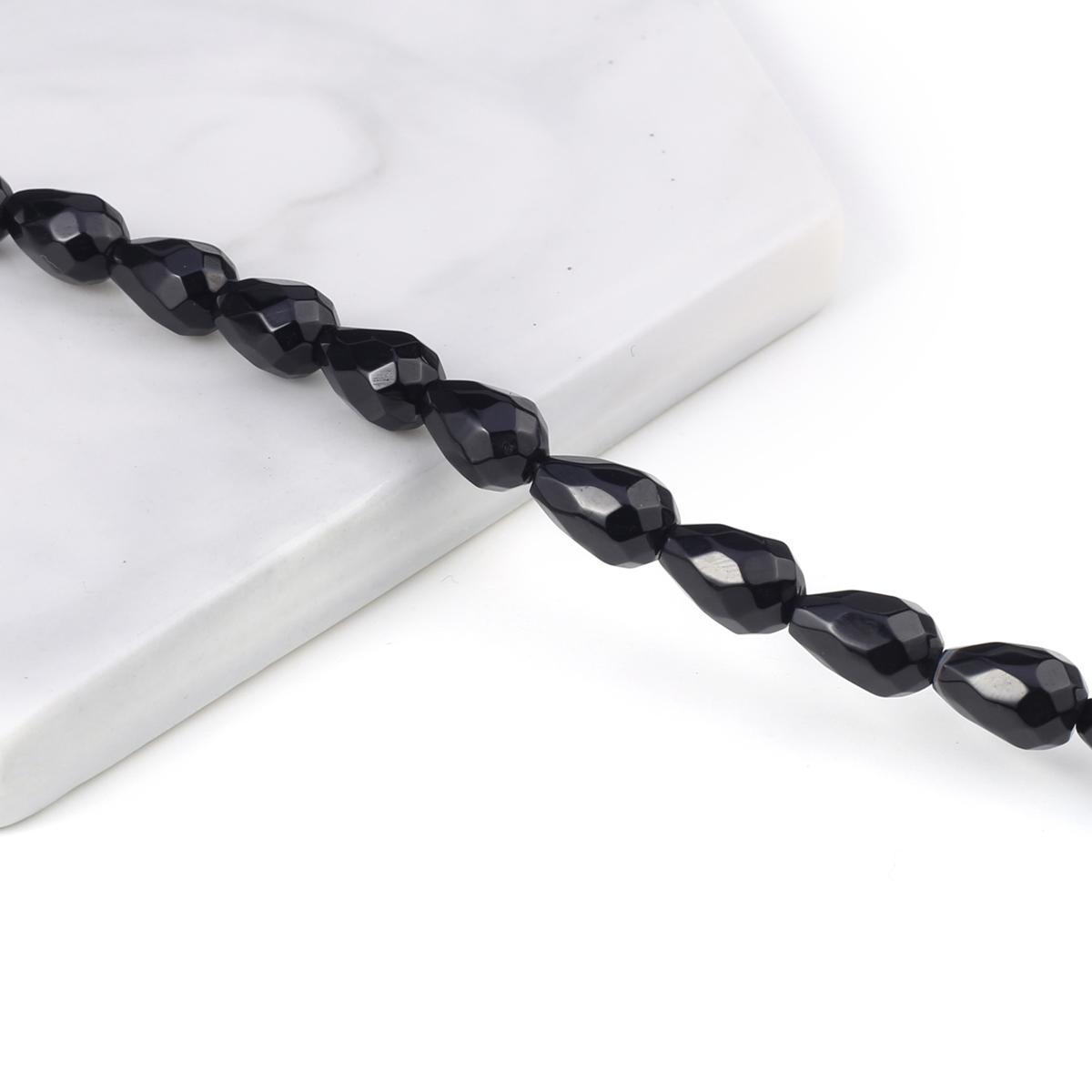 

Изолирующие бусины из натурального камня аметист/унакит/агаты конической формы граненые бусины для изготовления ювелирных изделий DIY ожерелье браслет серьги аксессуар Black Agate/10x7mm