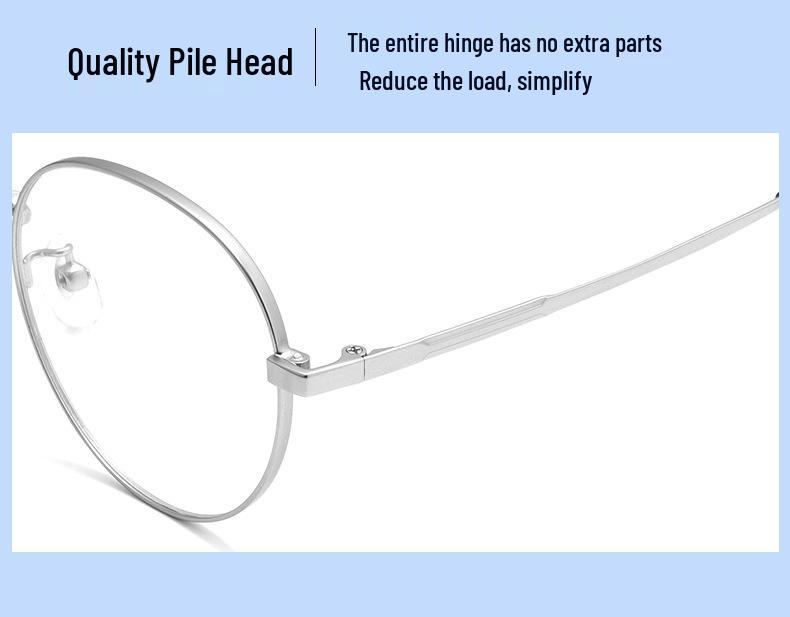 Baishifen Lightweight Non-Magnetic Titanium Retro Round Eyeglass Frame for Small Faces (1010TH)