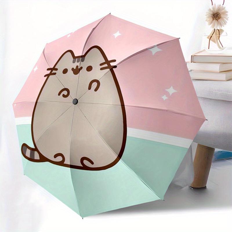 1pc Pusheen, Cat Themed High-quality Umbrella,Automatic Opening and Closing Umbrella,Multi-functional Umbrella G0811385